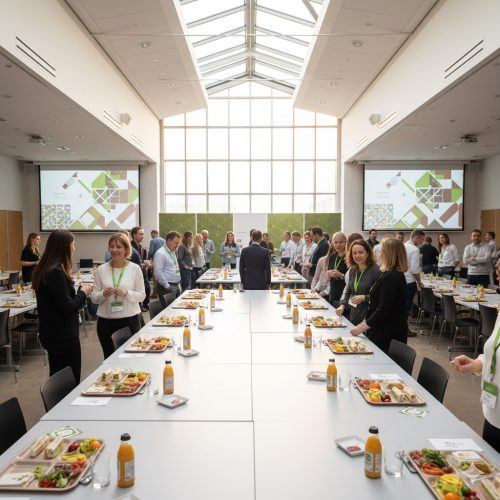 Comida transportada para eventos empresariales